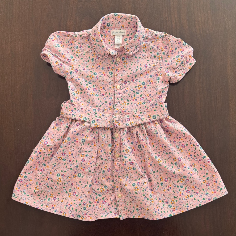 Ralph Lauren Pink Floral Kids Dress